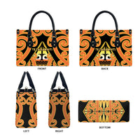 New Zealand Te Tairawhiti Leather Bag Maori Koru Pattern LT05 - Polynesian Pride