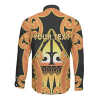 Personalised New Zealand Te Tairawhiti Long Sleeve Button Shirt Maori Koru Pattern LT05 - Polynesian Pride