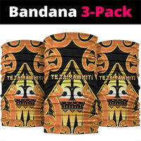 New Zealand Te Tairawhiti Neck Gaiter Maori Koru Pattern LT05 package One Size: 25*50cm Orange - Polynesian Pride