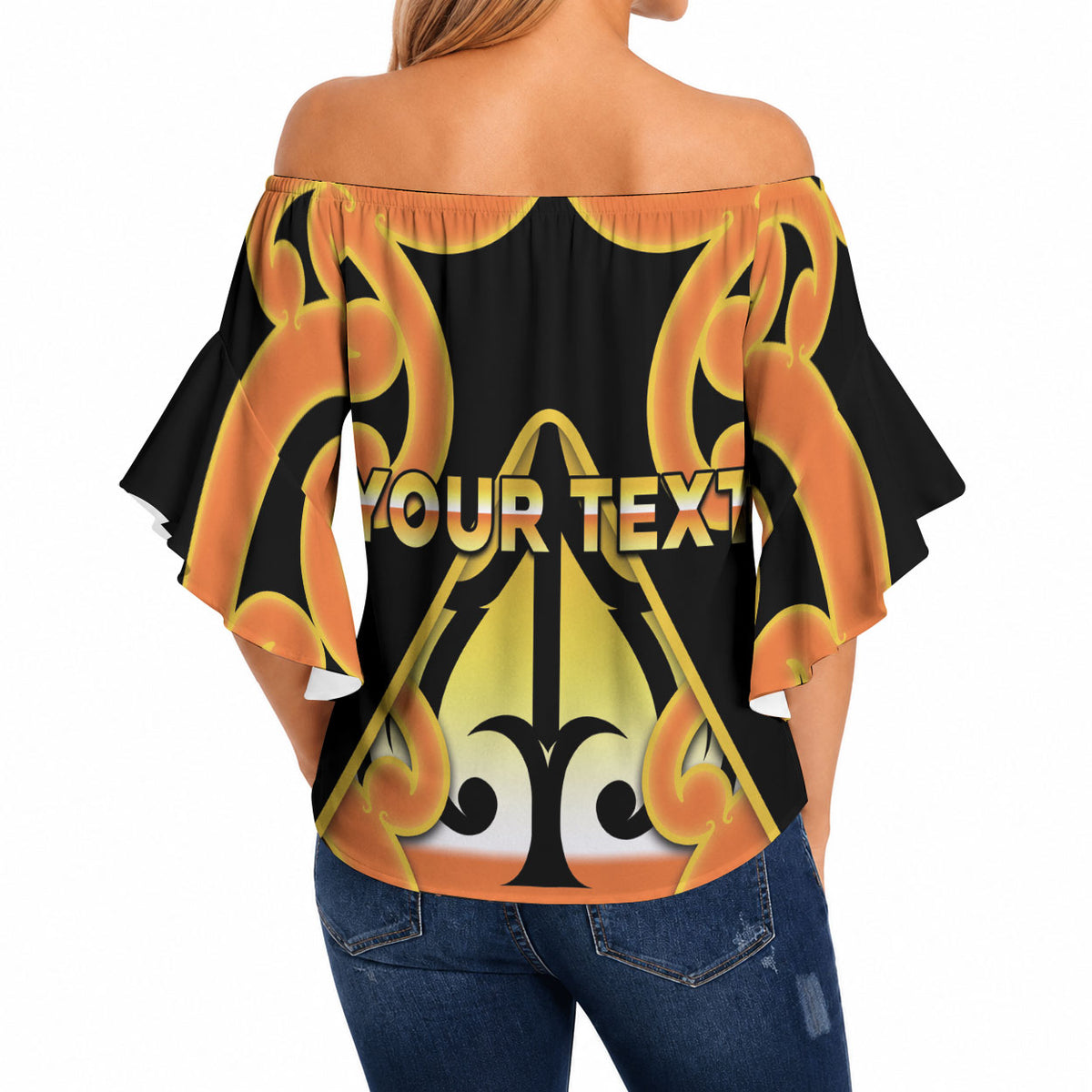 Personalised New Zealand Te Tairawhiti Off Shoulder Wrap Waist Top Maori Koru Pattern LT05 - Polynesian Pride