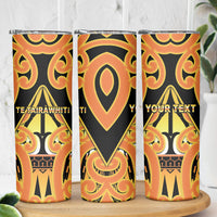 Personalised New Zealand Te Tairawhiti Skinny Tumbler Maori Koru Pattern LT05 - Polynesian Pride