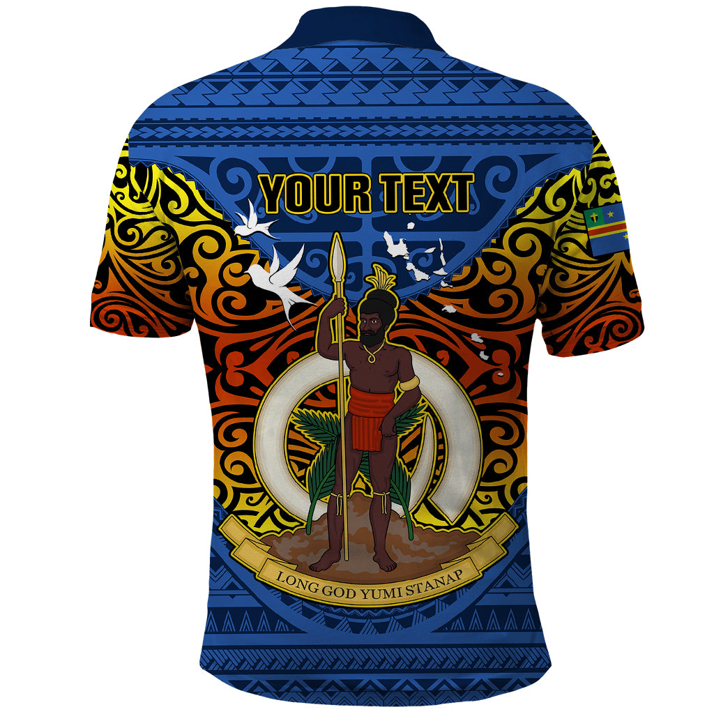 Personalized Vanuatu Tafea Province Polo Shirt Coat Of Arms And Namele Fern Polynesian Pattern LT05 - Polynesian Pride
