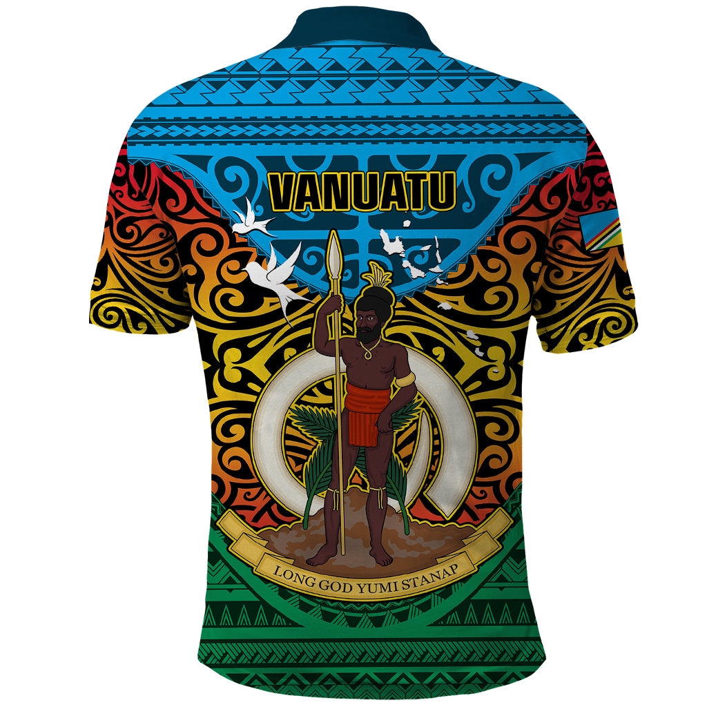 Vanuatu Torba Province Polo Shirt Vanuatuan Coat Of Arms Polynesian Pattern LT05 - Polynesian Pride