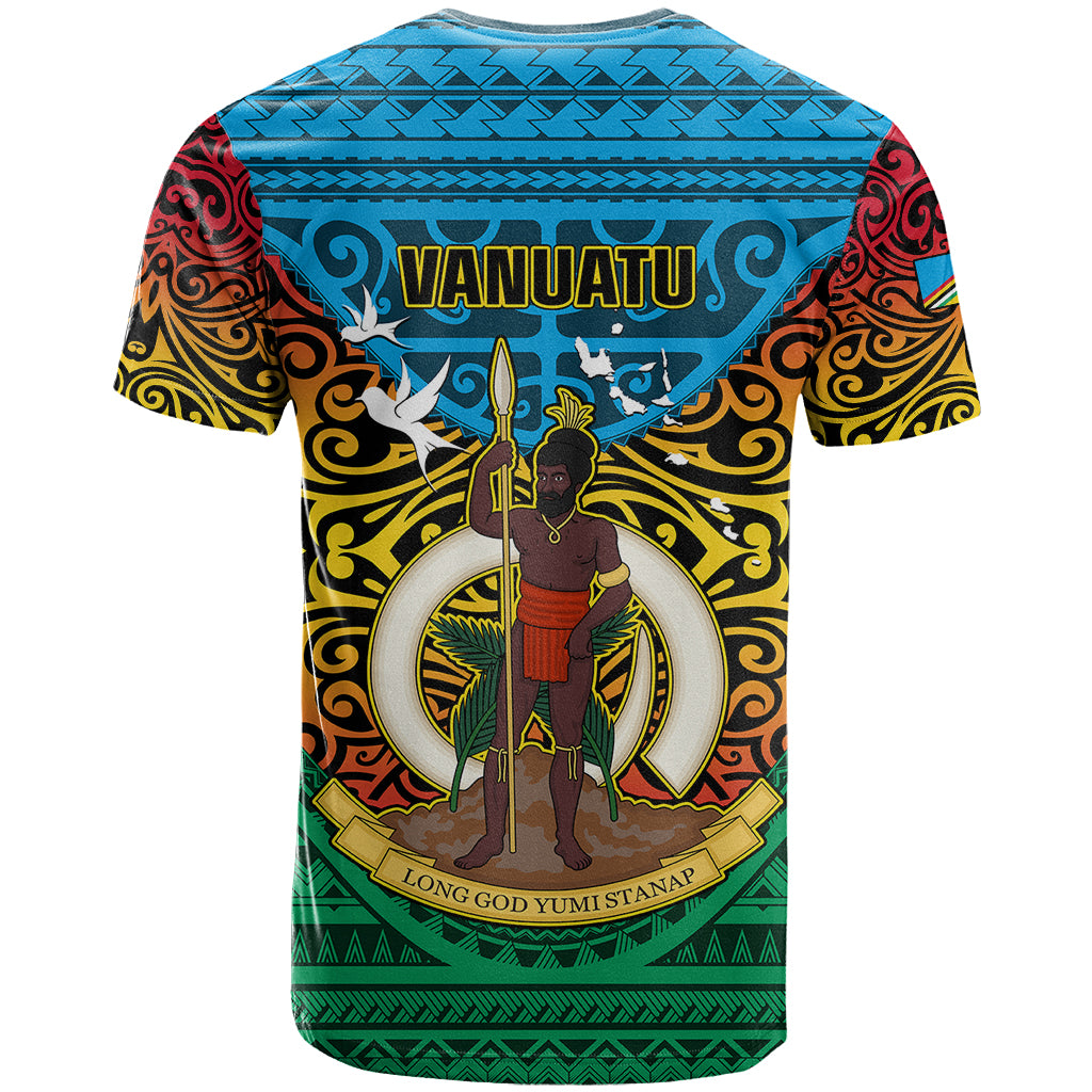 Vanuatu Torba Province T Shirt Vanuatuan Coat Of Arms Polynesian Pattern LT05 - Polynesian Pride