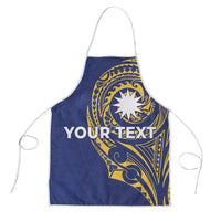 Personalised Nauru Angam Day Apron Gold Navy Tribal Pattern LT05 Blue - Polynesian Pride