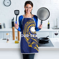 Personalised Nauru Angam Day Apron Gold Navy Tribal Pattern LT05 - Polynesian Pride