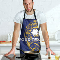 Personalised Nauru Angam Day Apron Gold Navy Tribal Pattern LT05 - Polynesian Pride
