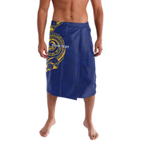 Personalised Nauru Angam Day Lavalava Gold Navy Tribal Pattern LT05 Blue - Polynesian Pride
