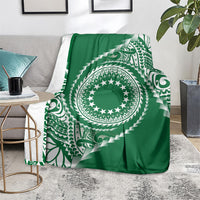 Cook Islands Gospel Day Blanket Green Tribal Curves LT05 - Polynesian Pride