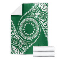 Cook Islands Gospel Day Blanket Green Tribal Curves LT05 - Polynesian Pride