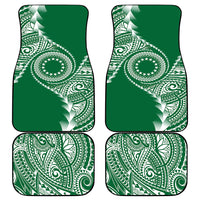 Cook Islands Gospel Day Car Mats Green Tribal Curves LT05 - Polynesian Pride
