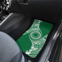 Cook Islands Gospel Day Car Mats Green Tribal Curves LT05 - Polynesian Pride