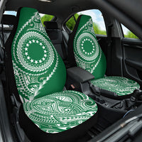 Cook Islands Gospel Day Car Seat Cover Green Tribal Curves LT05 One Size Green - Polynesian Pride