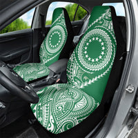 Cook Islands Gospel Day Car Seat Cover Green Tribal Curves LT05 - Polynesian Pride