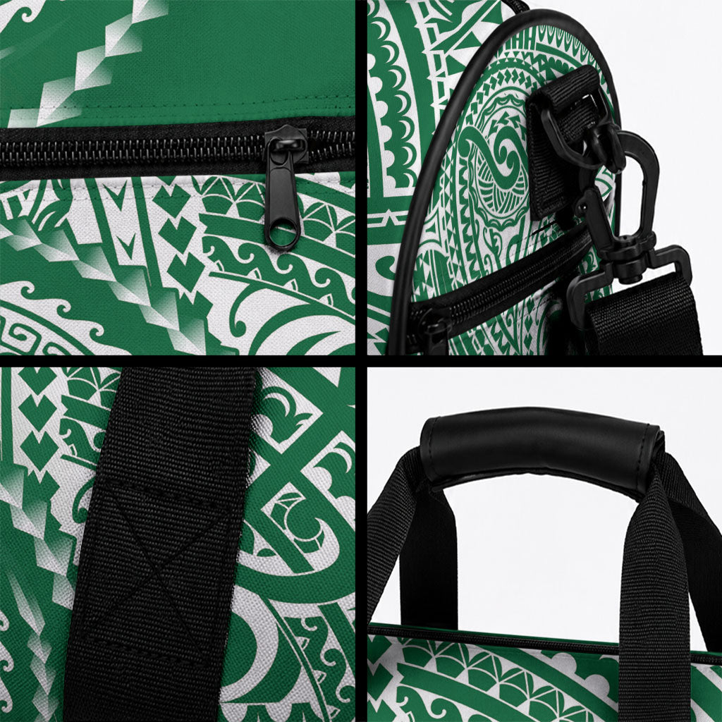 Cook Islands Gospel Day Duffle Bag Green Tribal Curves LT05 - Polynesian Pride