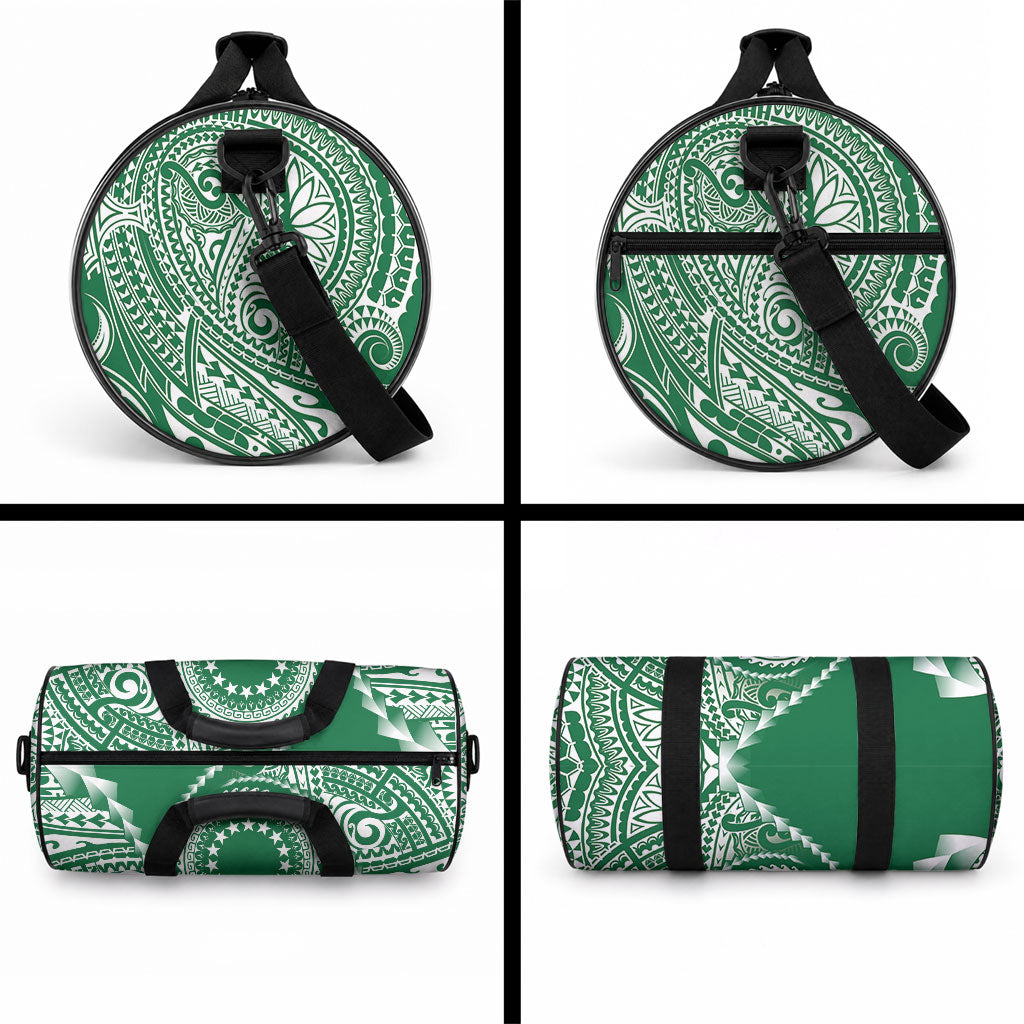Cook Islands Gospel Day Duffle Bag Green Tribal Curves LT05 - Polynesian Pride