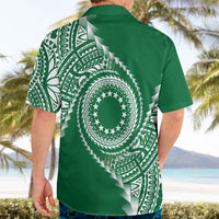 Cook Islands Gospel Day Hawaiian Shirt Green Tribal Curves LT05 - Polynesian Pride