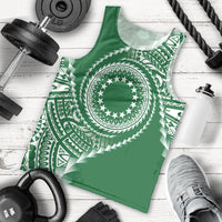 Cook Islands Gospel Day Men Tank Top Green Tribal Curves LT05 - Polynesian Pride