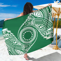 Cook Islands Gospel Day Sarong Green Tribal Curves LT05 One Size 44 x 66 inches Green - Polynesian Pride