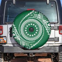 Cook Islands Gospel Day Spare Tire Cover Green Tribal Curves LT05 Green - Polynesian Pride