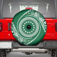 Cook Islands Gospel Day Spare Tire Cover Green Tribal Curves LT05 - Polynesian Pride