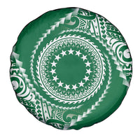 Cook Islands Gospel Day Spare Tire Cover Green Tribal Curves LT05 - Polynesian Pride
