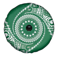 Cook Islands Gospel Day Spare Tire Cover Green Tribal Curves LT05 - Polynesian Pride