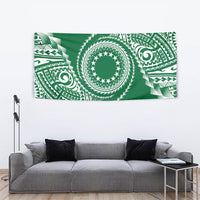 Cook Islands Gospel Day Tapestry Green Tribal Curves LT05 - Polynesian Pride