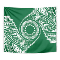 Cook Islands Gospel Day Tapestry Green Tribal Curves LT05 - Polynesian Pride