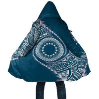 Cook Islands Gospel Day Cloak Blue Tribal Curves LT05 Unisex Blue - Polynesian Pride