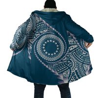 Cook Islands Gospel Day Cloak Blue Tribal Curves LT05 - Polynesian Pride