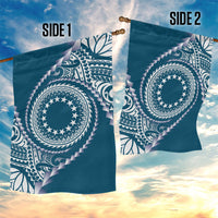 Cook Islands Gospel Day Garden Flag Blue Tribal Curves LT05 - Polynesian Pride