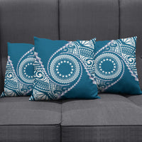 Cook Islands Gospel Day Pillow Cover Blue Tribal Curves LT05 - Polynesian Pride