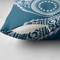 Cook Islands Gospel Day Pillow Cover Blue Tribal Curves LT05 - Polynesian Pride