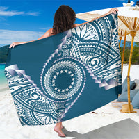 Cook Islands Gospel Day Sarong Blue Tribal Curves LT05 One Size 44 x 66 inches Blue - Polynesian Pride