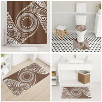 Cook Islands Gospel Day Bathroom Set Brown Tribal Curves LT05 - Polynesian Pride