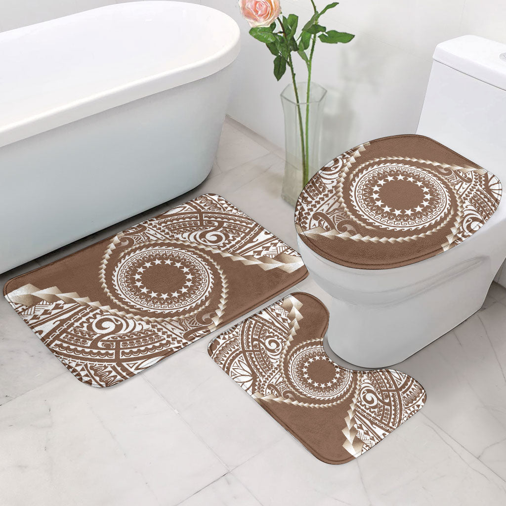 Cook Islands Gospel Day Bathroom Set Brown Tribal Curves LT05 - Polynesian Pride