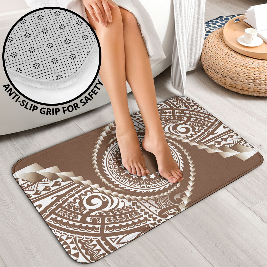 Cook Islands Gospel Day Bathroom Set Brown Tribal Curves LT05 - Polynesian Pride