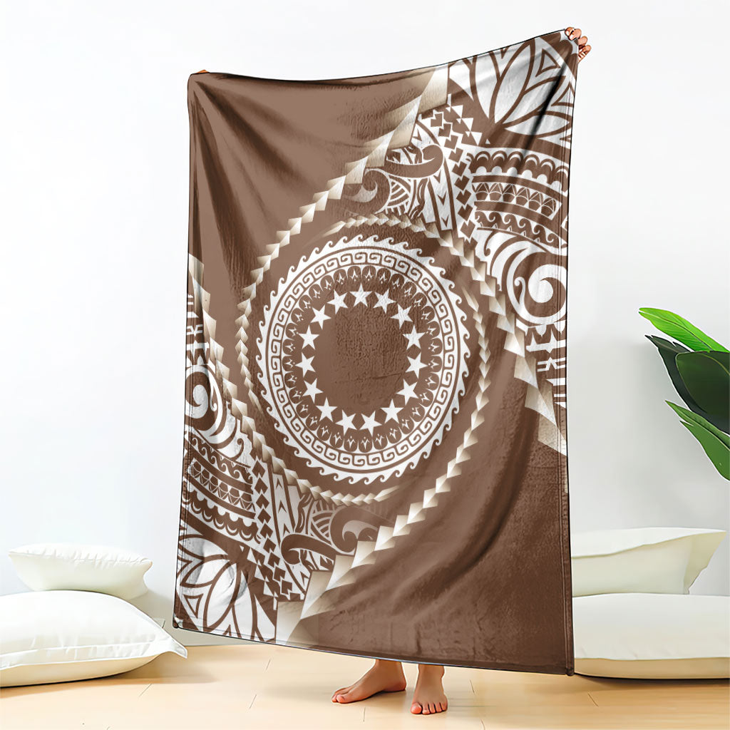 Cook Islands Gospel Day Blanket Brown Tribal Curves LT05 - Polynesian Pride