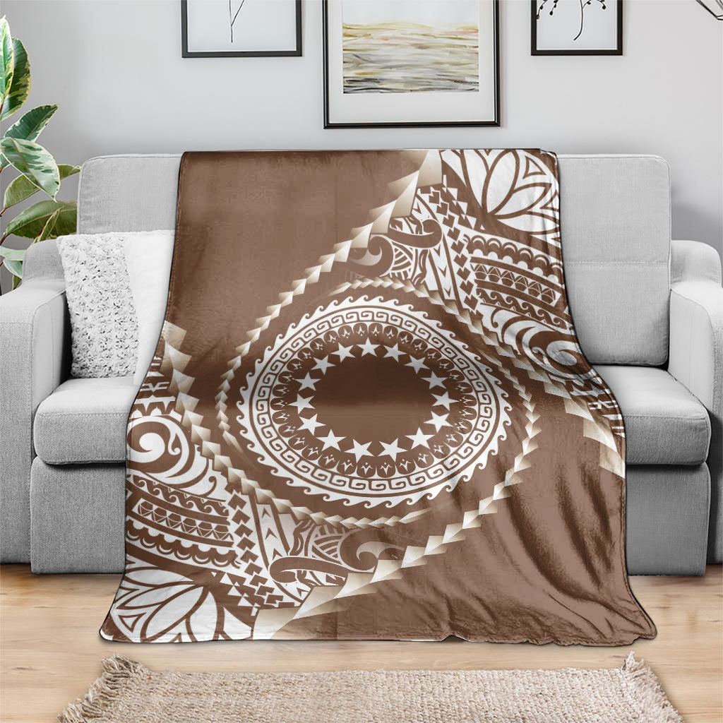 Cook Islands Gospel Day Blanket Brown Tribal Curves LT05 - Polynesian Pride