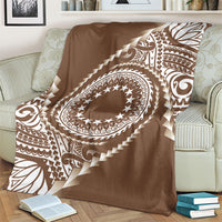Cook Islands Gospel Day Blanket Brown Tribal Curves LT05 - Polynesian Pride