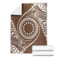 Cook Islands Gospel Day Blanket Brown Tribal Curves LT05 - Polynesian Pride