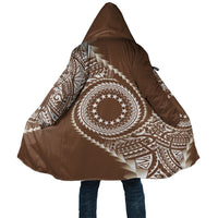 Cook Islands Gospel Day Cloak Brown Tribal Curves LT05 Unisex Brown - Polynesian Pride