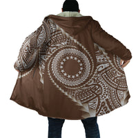 Cook Islands Gospel Day Cloak Brown Tribal Curves LT05 - Polynesian Pride