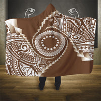 Cook Islands Gospel Day Hooded Blanket Brown Tribal Curves LT05 - Polynesian Pride