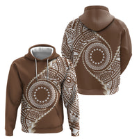 Cook Islands Gospel Day Hoodie Brown Tribal Curves LT05 - Polynesian Pride
