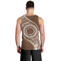 Cook Islands Gospel Day Men Tank Top Brown Tribal Curves LT05 - Polynesian Pride