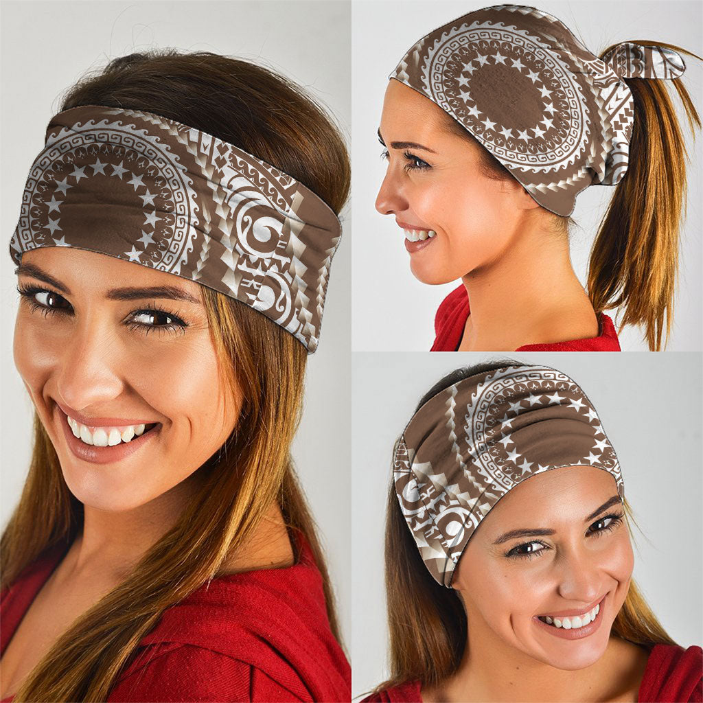 Cook Islands Gospel Day Neck Gaiter Brown Tribal Curves LT05 - Polynesian Pride