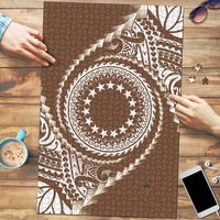 Cook Islands Gospel Day Puzzle Brown Tribal Curves LT05 Brown - Polynesian Pride
