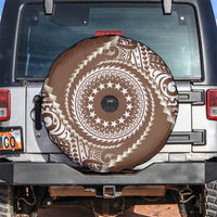 Cook Islands Gospel Day Spare Tire Cover Brown Tribal Curves LT05 Brown - Polynesian Pride
